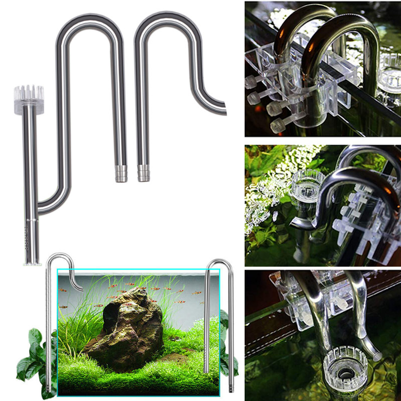 Aquarium Planted Filter - Aço inoxidável Inflow Outflow Filtro para